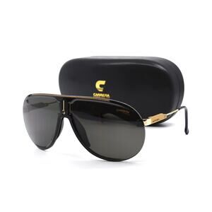 NEW CARRERA SUPERCHAMPION BLACK/GOLD GREY AUTHENTIC SUNGLASSES